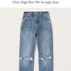 NWOT Abercrombie & Fitch 90s Straight Ultra High Rise Jeans